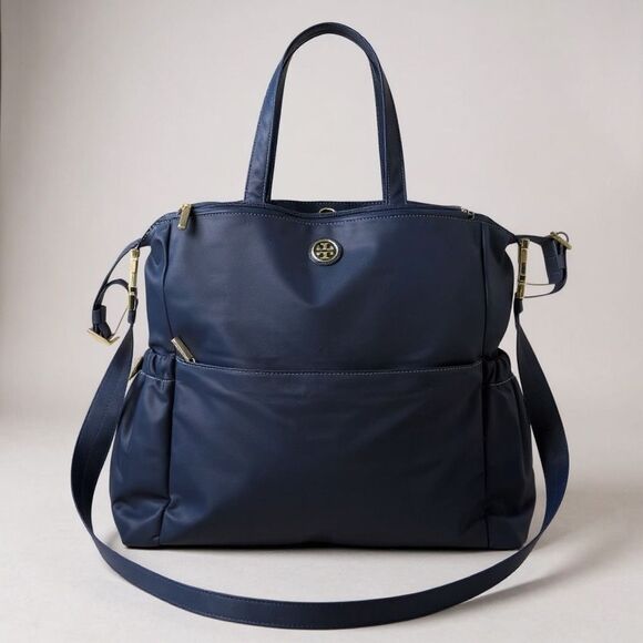 Tory Burch Navy Blue Large Baby Bag NWOT - Picture 1 of 8